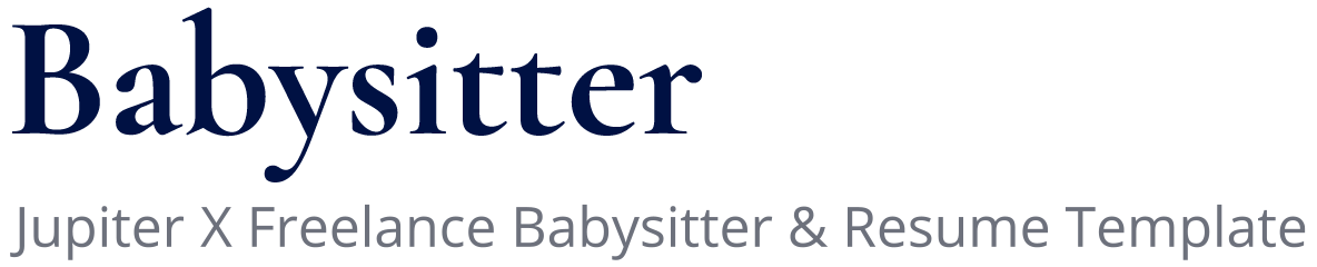 Babysitter - Babysitter Website Template by Jupiter X WP Theme