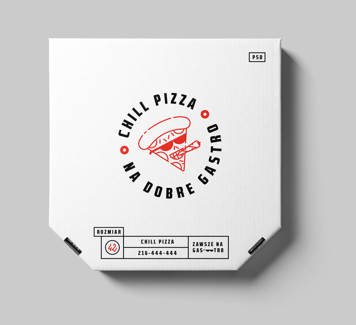 Мокап коробки пиццы
